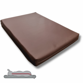 Topmast Orthopedisch Hondenbed Leatherlook Bruin