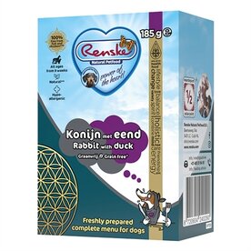 Renske vers bereide maaltijd eend en konijn graanvrij