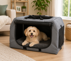 Trixie soft kennel easy reisbench grijs