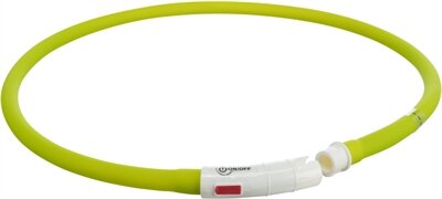 Trixie lichtgevende halsband hond usb siliconen oplaadbaar groen