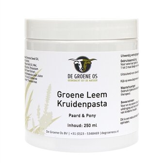 De groene os groene leem kruidenpasta