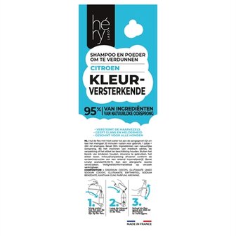 Hery shampoo poeder gekleurde vachten