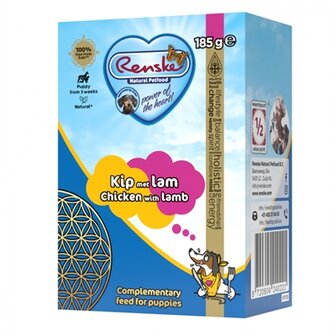 Renske vers bereide maaltijd puppy lam / kip