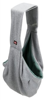 Trixie junior hondentas buikdrager lichtgrijs / mintgroen