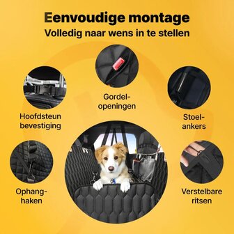 JAKE &amp; JACKY Hondendeken Auto &ndash; Luxe 5‑in‑1 Bescherming