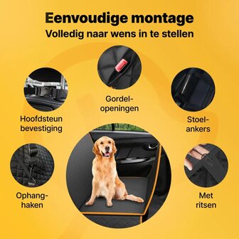 JAKE &amp; JACKY Hondendeken Auto &ndash; Comfort+ Achterbank &amp; Kofferbak