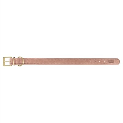 Trixie halsband hond pure leer roze