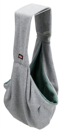 Trixie junior hondentas buikdrager lichtgrijs / mintgroen