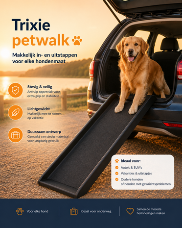 Trixie loopplank petwalk zwart