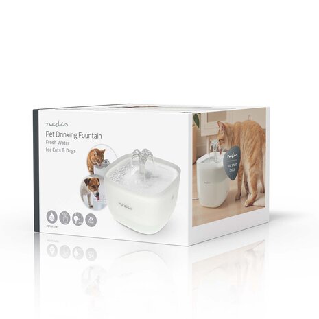 Drinkfontein voor hond en kat - 2.0 liter | 40 dB | 1.50 m | Water Fontein