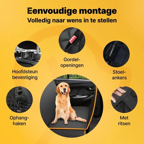 JAKE & JACKY Hondendeken Auto &ndash; Comfort+ Achterbank & Kofferbak