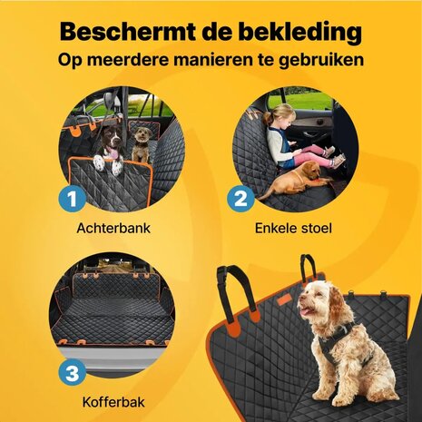 JAKE & JACKY Hondendeken Auto &ndash; Comfort+ Achterbank & Kofferbak