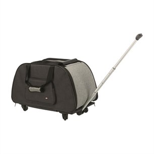Trixie reismand trolley zwart / lichtgrijs Trixie reismand trolley zwart / lichtgrijs