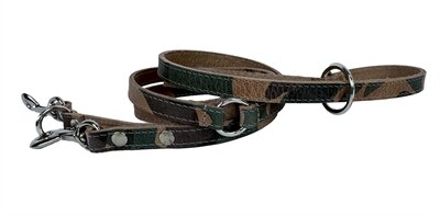 Sazzz hondenriem fearless vintage verstelbaar leer camouflage Sazzz hondenriem fearless vintage verstelbaar leer camouflage