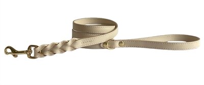 Sazzz hondenriem passion braided classic leer creme Sazzz hondenriem passion braided classic leer creme