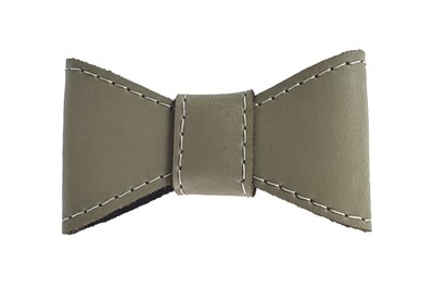 Sazzz vlinderstrik glamper classic leer taupe Sazzz vlinderstrik glamper classic leer taupe