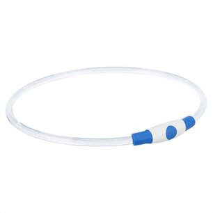Trixie lichtgevende halsband usb flash light oplaadbaar tpu blauw Trixie lichtgevende halsband usb flash light oplaadbaar tpu blauw