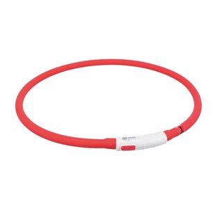 Trixie lichtgevende halsband hond usb siliconen oplaadbaar rood Trixie lichtgevende halsband hond usb siliconen oplaadbaar rood