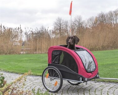 Trixie hondenfietskar zwart / rood Trixie hondenfietskar zwart / rood