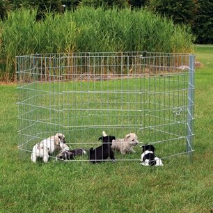 Trixie natura puppyren gegalvaniseerd metaal 8 panelen Trixie natura puppyren gegalvaniseerd metaal 8 panelen