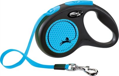 Flexi rollijn new classic neon tape zwart / blauw Flexi rollijn new classic neon tape zwart / blauw