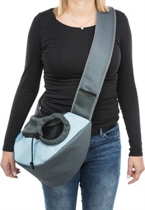 Trixie buikdrager sling draagtas lichtgrijs / lichtblauw Trixie buikdrager sling draagtas lichtgrijs / lichtblauw