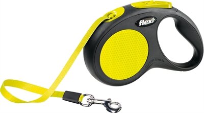 Flexi rollijn new classic neon tape zwart / geel Flexi rollijn new classic neon tape zwart / geel